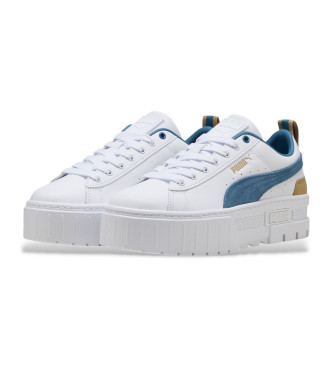 Puma Tnis de couro Mayze branco, azul