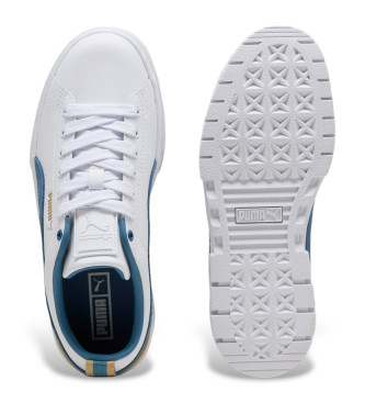 Puma Tnis de couro Mayze branco, azul