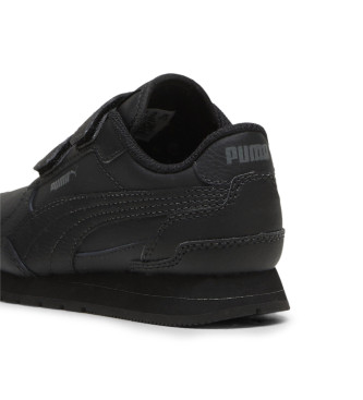 Puma St Runner V4 Leren Sneakers zwart