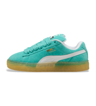 Puma Sude XL turquoise leren sportschoenen