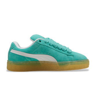 Puma Sude XL turquoise leren sportschoenen