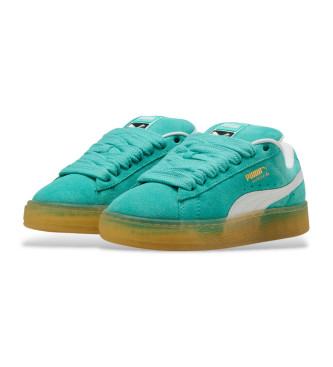 Puma Sude XL turquoise leren sportschoenen