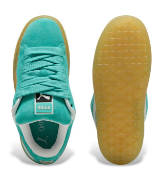 Puma Sude XL turquoise leren sportschoenen