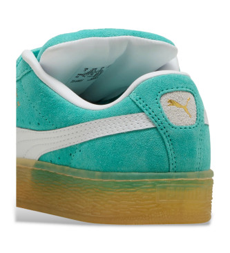 Puma Sude XL turquoise leren sportschoenen