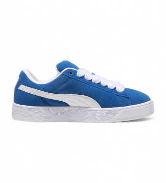 Puma Niebieskie skórzane buty treningowe Suede Xl