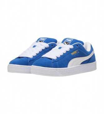 Puma Niebieskie skórzane buty treningowe Suede Xl