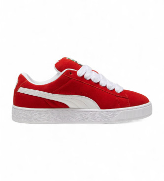 Puma Czerwone skórzane buty sportowe Suede Xl