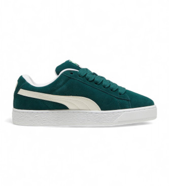 Puma Zelene usnjene trenirke Suede Xl