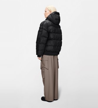 Rains Høj Bomber Puffer Jakke W3T3 sort