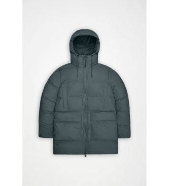 Rains Høj Lang Puffer Cargo Jakke W3T4 grå