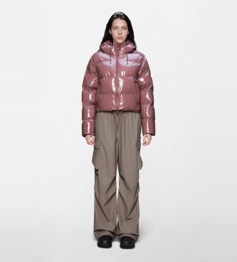 Rains Kort pink dunjakke