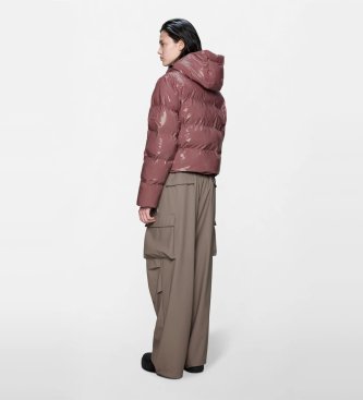 Rains Kort pink dunjakke