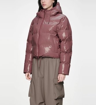 Rains Kort pink dunjakke