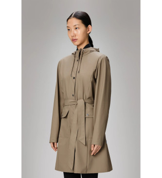 Rains Veste longue Curve beige