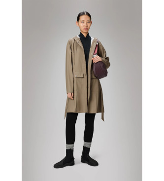 Rains Veste longue Curve beige