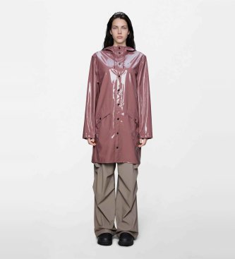 Rains Chaqueta Long rosa