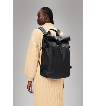 Rains Rolltop Rucksack Large svart