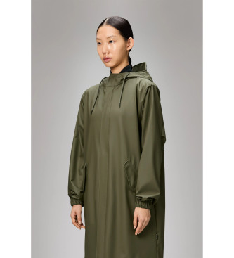 Rains Parka en queue de poisson vert
