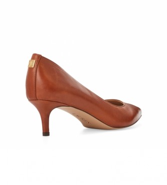 Ralph Lauren Zapatos de piel Adrienne marrón -Altura tacón: 5 cm-