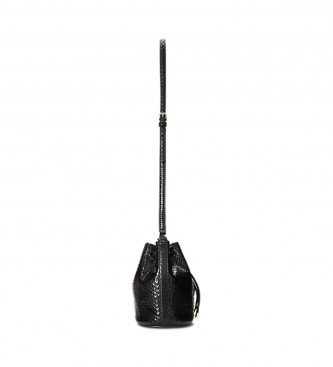 Polo Ralph Lauren Andie saco de cordo de couro mdio preto -21x29,8x14,6cm