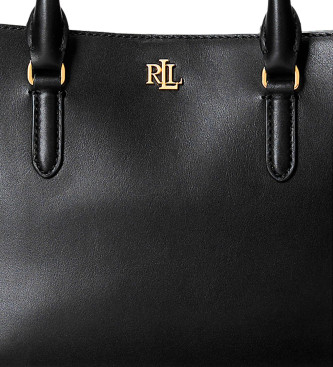 Polo Ralph Lauren Usnjena torba Marcy črna