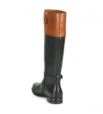 Polo Ralph Lauren Baylee leather boots black