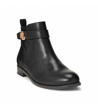 Ralph Lauren Black Bonne leather ankle boots 
