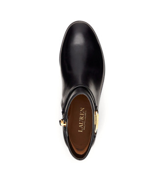 Polo Ralph Lauren Skórzane botki Briela w kolorze czarnym