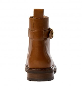 Polo Ralph Lauren Brown burnished leather ankle boots