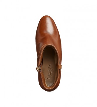Ralph Lauren Marleigh black leather ankle boots -Heel height: 8,5cm