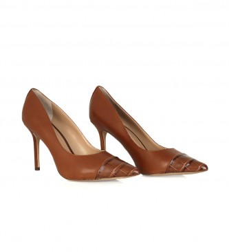 Polo Ralph Lauren Rjavi vsakdanji usnjeni čevlji - Višina pete 9,5 cm 