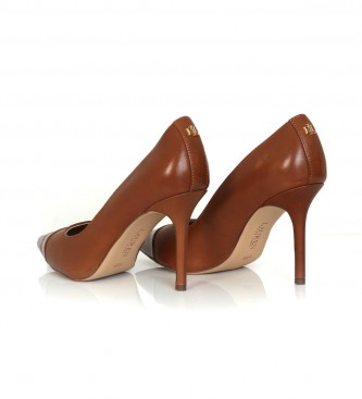 Polo Ralph Lauren Rjavi vsakdanji usnjeni čevlji - Višina pete 9,5 cm 