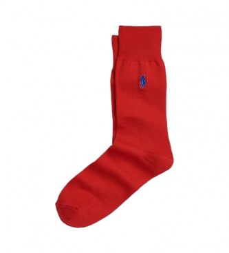 Polo Ralph Lauren Halbrunde Socke aus roter Baumwolle