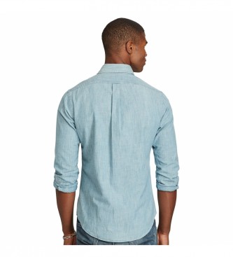 Ralph Lauren Camisa de cambray Slim Fit azul