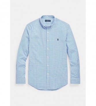 Polo Ralph Lauren Camisa Custom Fit de popelina elstica azul