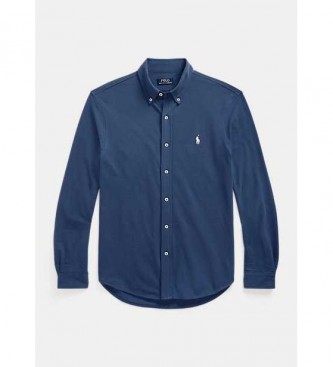 Polo Ralph Lauren Camicia blu in piqu ultraleggero