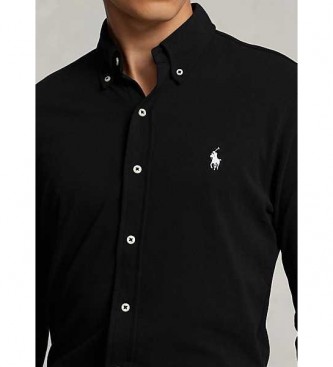 Polo Ralph Lauren Ultralicht piqu overhemd zwart