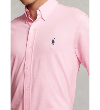 Polo Ralph Lauren Camisa de piqu ultraligera rosa