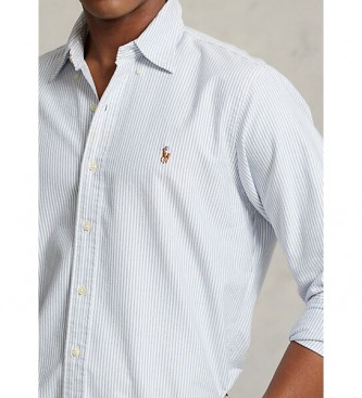 Ralph Lauren Slim-Fit blue striped oxford shirt
