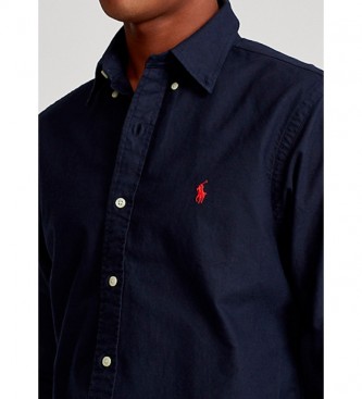 Ralph Lauren Camisa Oxford personalizada para a marinha