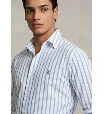 Polo Ralph Lauren Custom Fit Striped Oxford Shirt blue