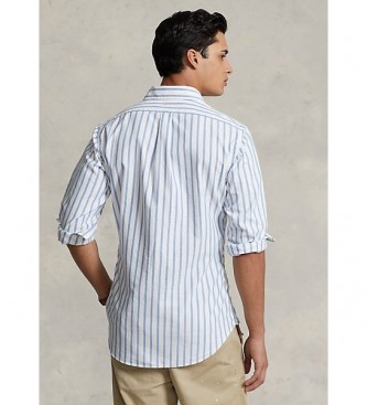 Polo Ralph Lauren Custom Fit Striped Oxford Shirt blue