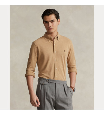 Polo Ralph Lauren Camicia in maglia con maniche marroni