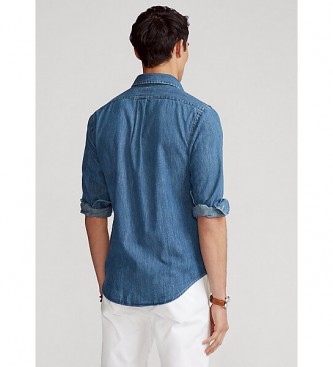Ralph Lauren Camicia di jeans blu su misura