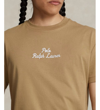 Polo Ralph Lauren T-Shirt mit beigem Logo