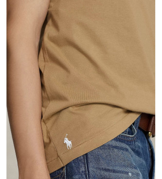 Polo Ralph Lauren T-shirt med beige logotyp