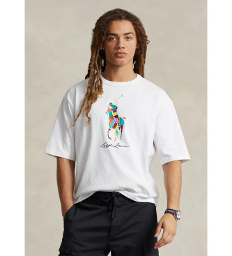 Polo Ralph Lauren T-shirt en coton  coupe dcontracte Big Pony blanc
