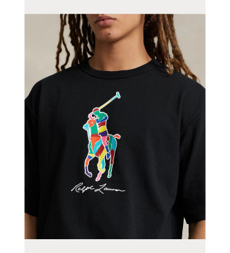 Polo Ralph Lauren T-shirt de algodo Big Pony Relaxed Fit preta