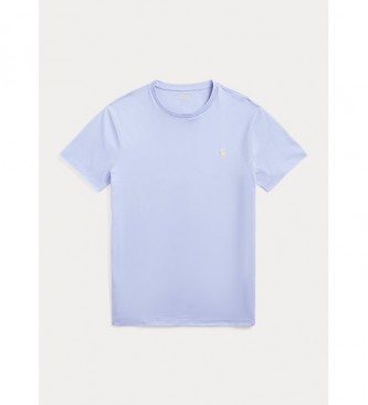 Polo Ralph Lauren T-shirt blu personalizzata in maglia slim fit