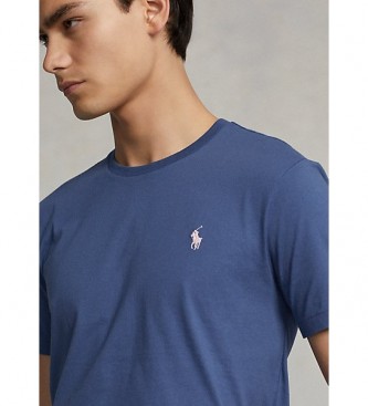 Polo Ralph Lauren Niestandardowy T-shirt z dzianiny Slim Fit w kolorze liliowo-niebieskim